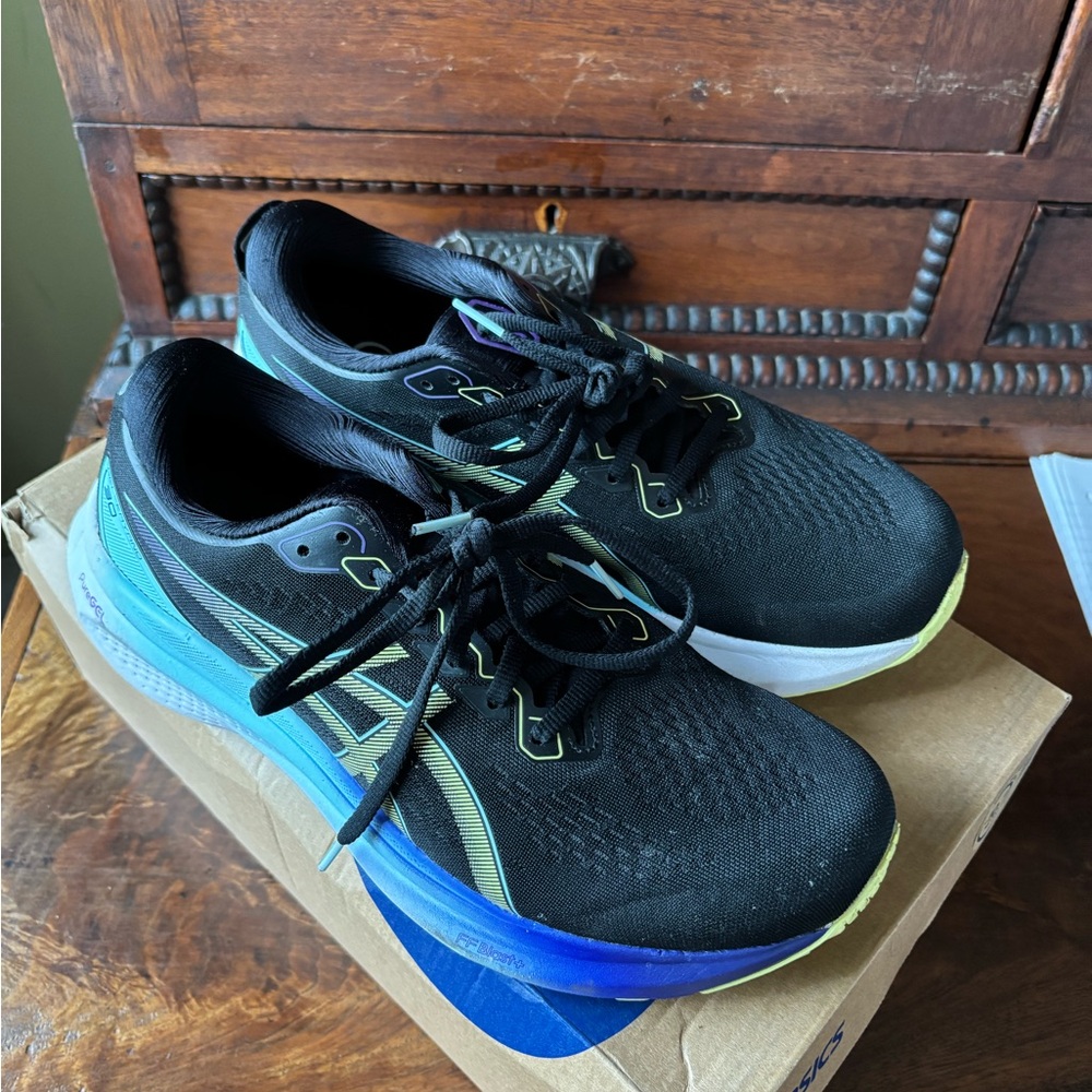 Asics Black and Blue Sneakers